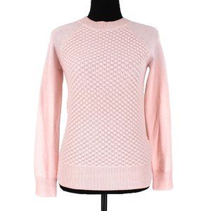 Ted Baker Salhie Bobble Stitch Knit Jumper 0 Crewneck Pink Wool Sweater XS NEW